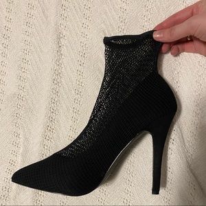 Missguided - Mesh sock boot style heels